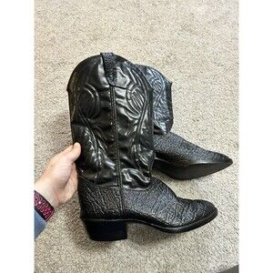 BRONCO Black Cowboy Western Boots, Men's‎ Sz 8.5 EE